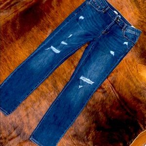 Old Navy Power Slim Straight Distressed Jeans